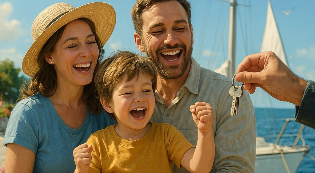 Happy first boat owners